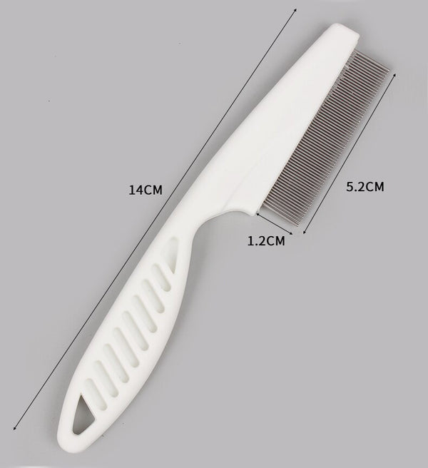 Stainless Steel Pet Flea Removal Comb for Dogs and Cats - Grooming Tool for Short and Long Hair Fur