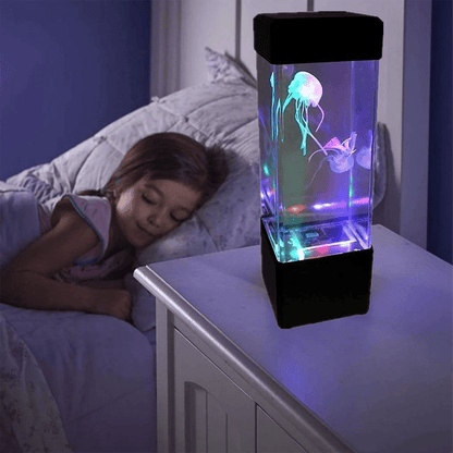 Led Jellyfish Tank Night Light Electric Variable Color Table Aquarium Lamp for Kids Gift