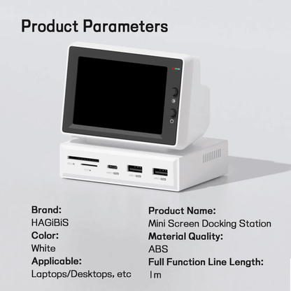 Mini Monitor Secondary Screen USB-C Docking Station