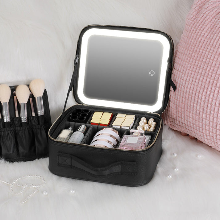 LED Cosmetic Bag with Mirror