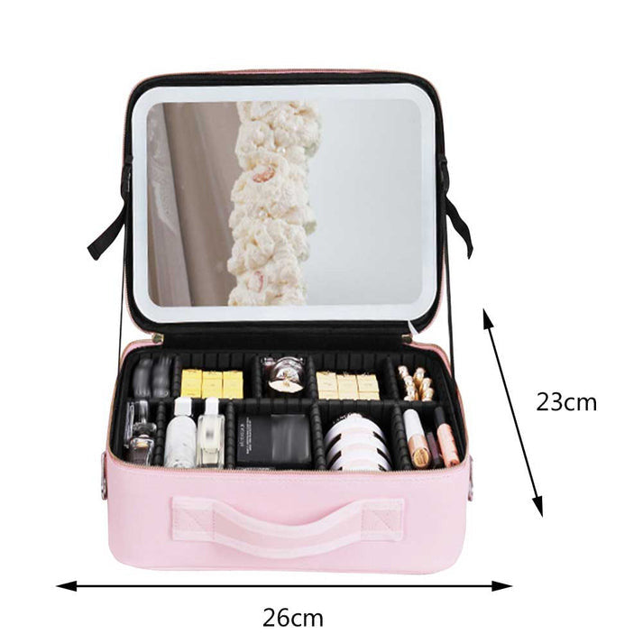 LED Cosmetic Bag with Mirror