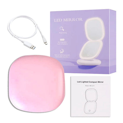 LED Compact Makeup Mirror