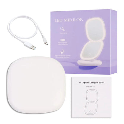 LED Compact Makeup Mirror