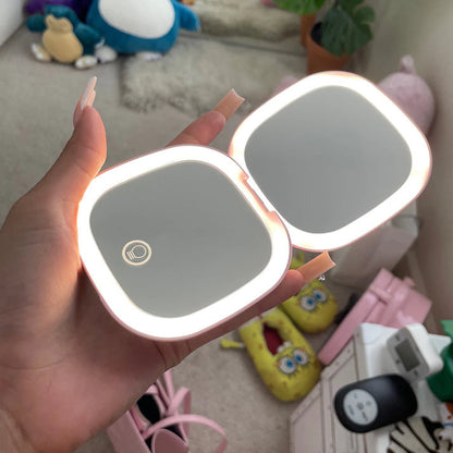 LED Compact Makeup Mirror