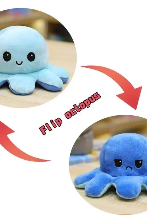 Double-sided Flip-up Mood Octopus doll