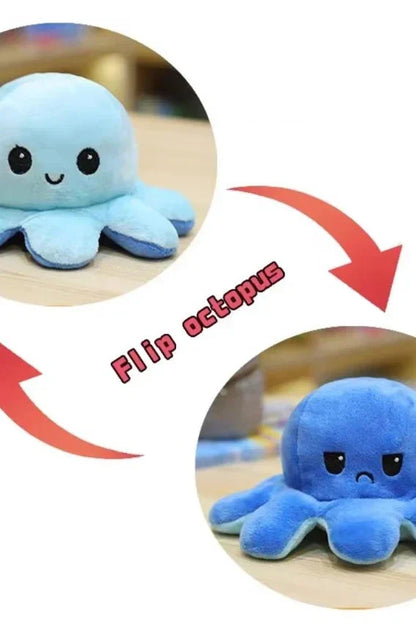 Double-sided Flip-up Mood Octopus doll