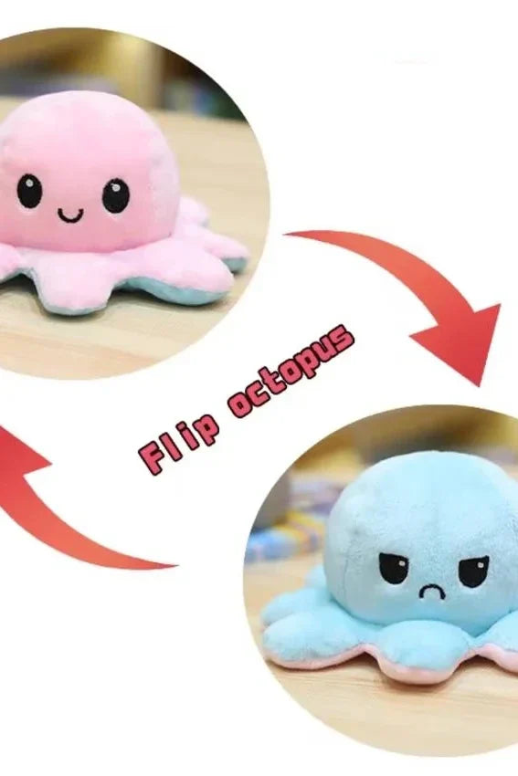 Double-sided Flip-up Mood Octopus doll