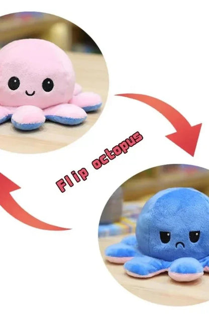 Double-sided Flip-up Mood Octopus doll