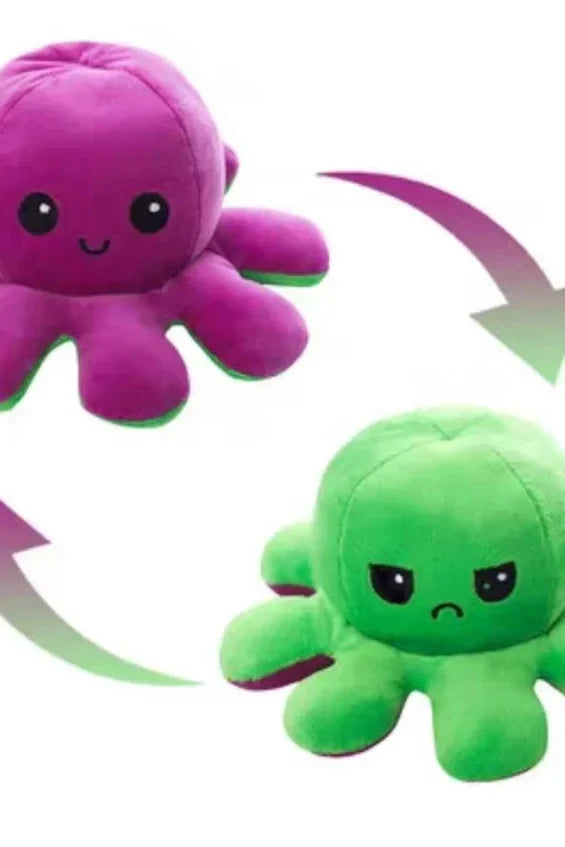 Double-sided Flip-up Mood Octopus doll