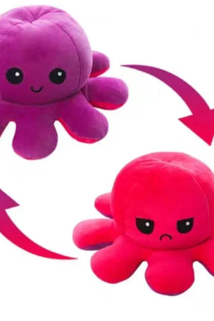 Double-sided Flip-up Mood Octopus doll