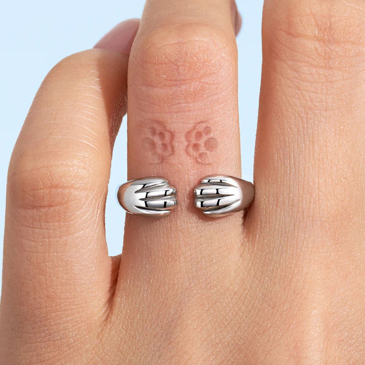 Paw Print Hug Ring